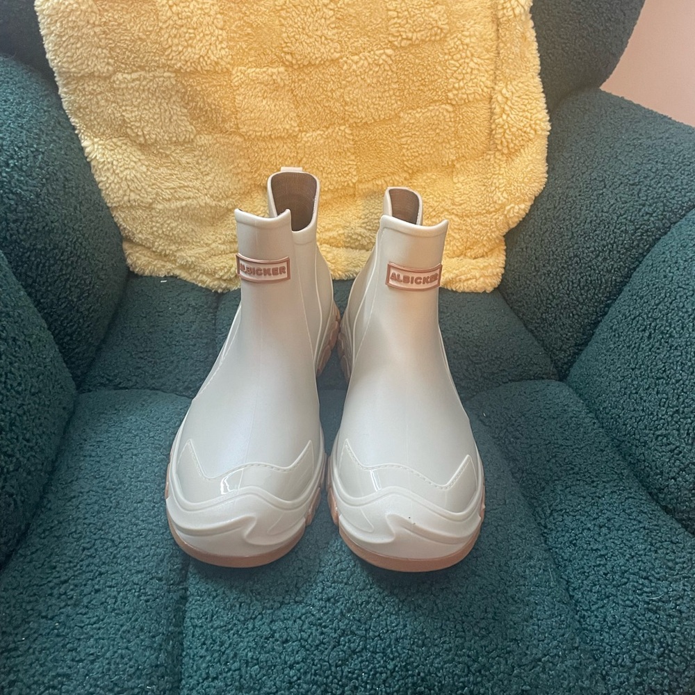 Aigle White Ankle Rain Boots